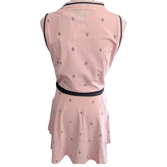 NWT Original Penguin Logo Tennis Dress Pink Sleeveless Athletic Size M - Picture 5 of 16